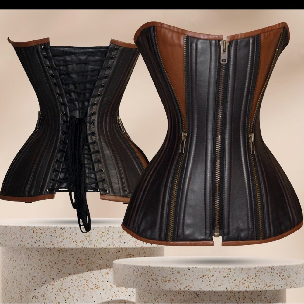 Genuine Leather - Over-Bust Corset. XS - Waist 22 inches (at smallest) - NWOT